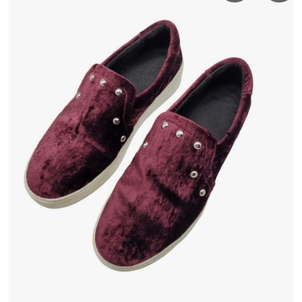 Rebecca Minkoff Burgundy Noelle Velvet Platform Sneaker, Size 8